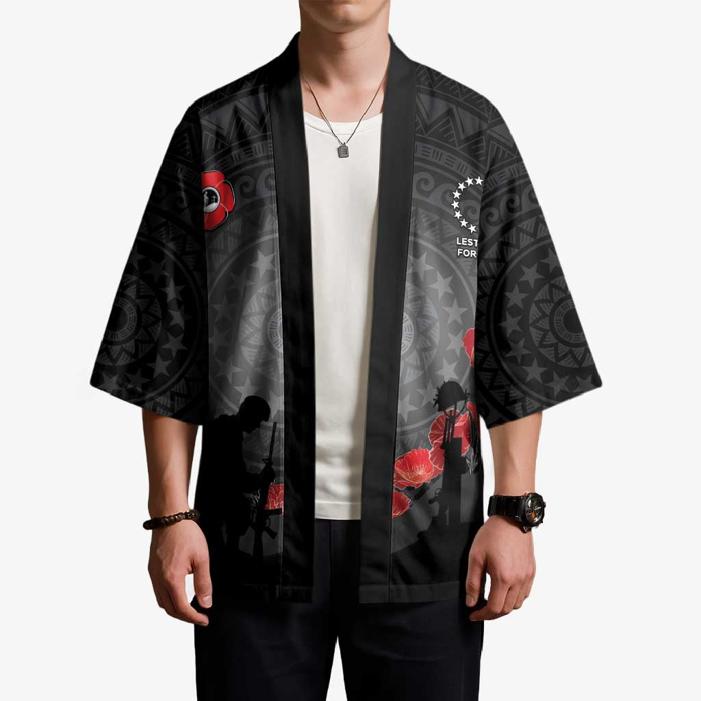 Cook Islands ANZAC Day Kimono Soldier Silhouette Remembrance LT05 - Polynesian Pride