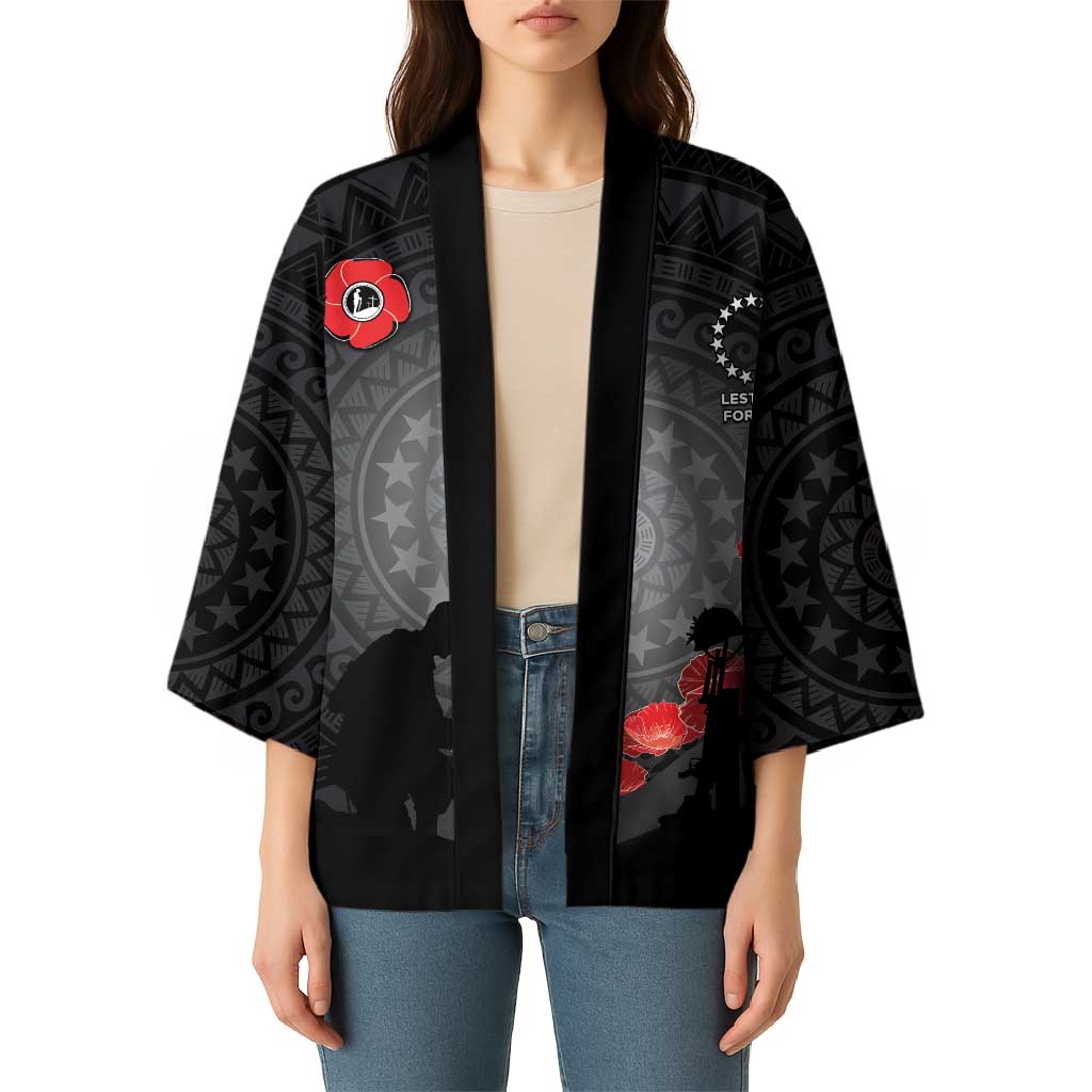 Cook Islands ANZAC Day Kimono Soldier Silhouette Remembrance LT05 - Polynesian Pride