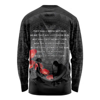 Cook Islands ANZAC Day Long Sleeve Shirt Soldier Silhouette Remembrance