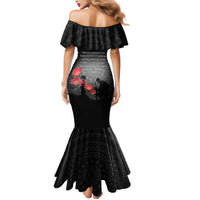 Cook Islands ANZAC Day Mermaid Dress Soldier Silhouette Remembrance LT05 - Polynesian Pride