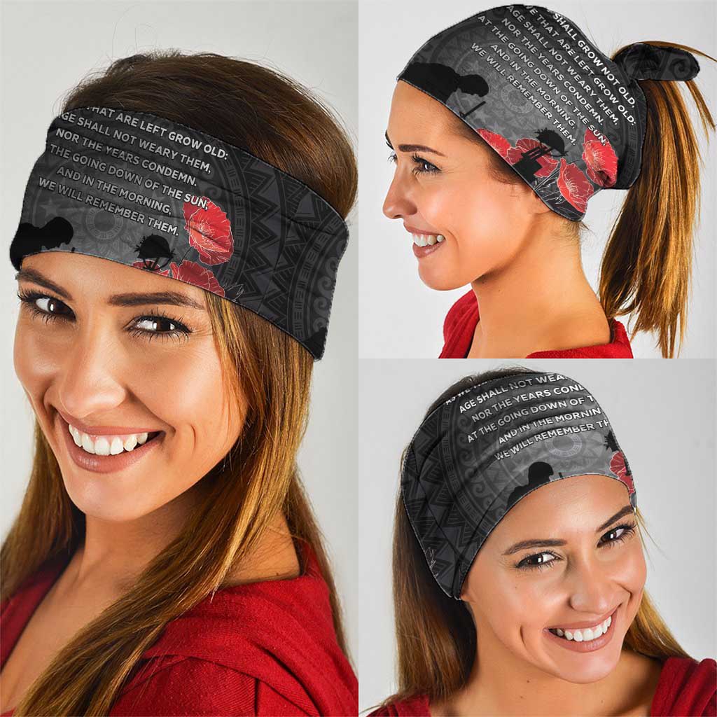 Cook Islands ANZAC Day Neck Gaiter Soldier Silhouette Remembrance LT05 - Polynesian Pride
