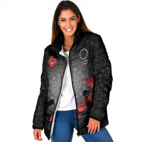 Cook Islands ANZAC Day Padded Jacket Soldier Silhouette Remembrance