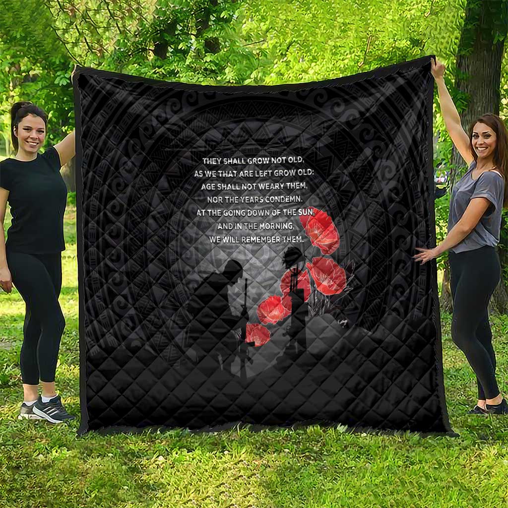 Cook Islands ANZAC Day Quilt Soldier Silhouette Remembrance LT05 - Polynesian Pride