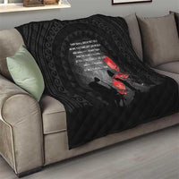 Cook Islands ANZAC Day Quilt Soldier Silhouette Remembrance LT05 - Polynesian Pride