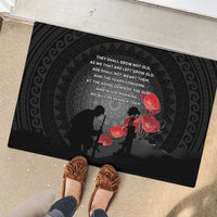Cook Islands ANZAC Day Rubber Doormat Soldier Silhouette Remembrance LT05 - Polynesian Pride