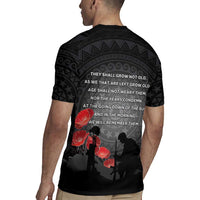 Cook Islands ANZAC Day Rugby Jersey Soldier Silhouette Remembrance LT05 - Polynesian Pride