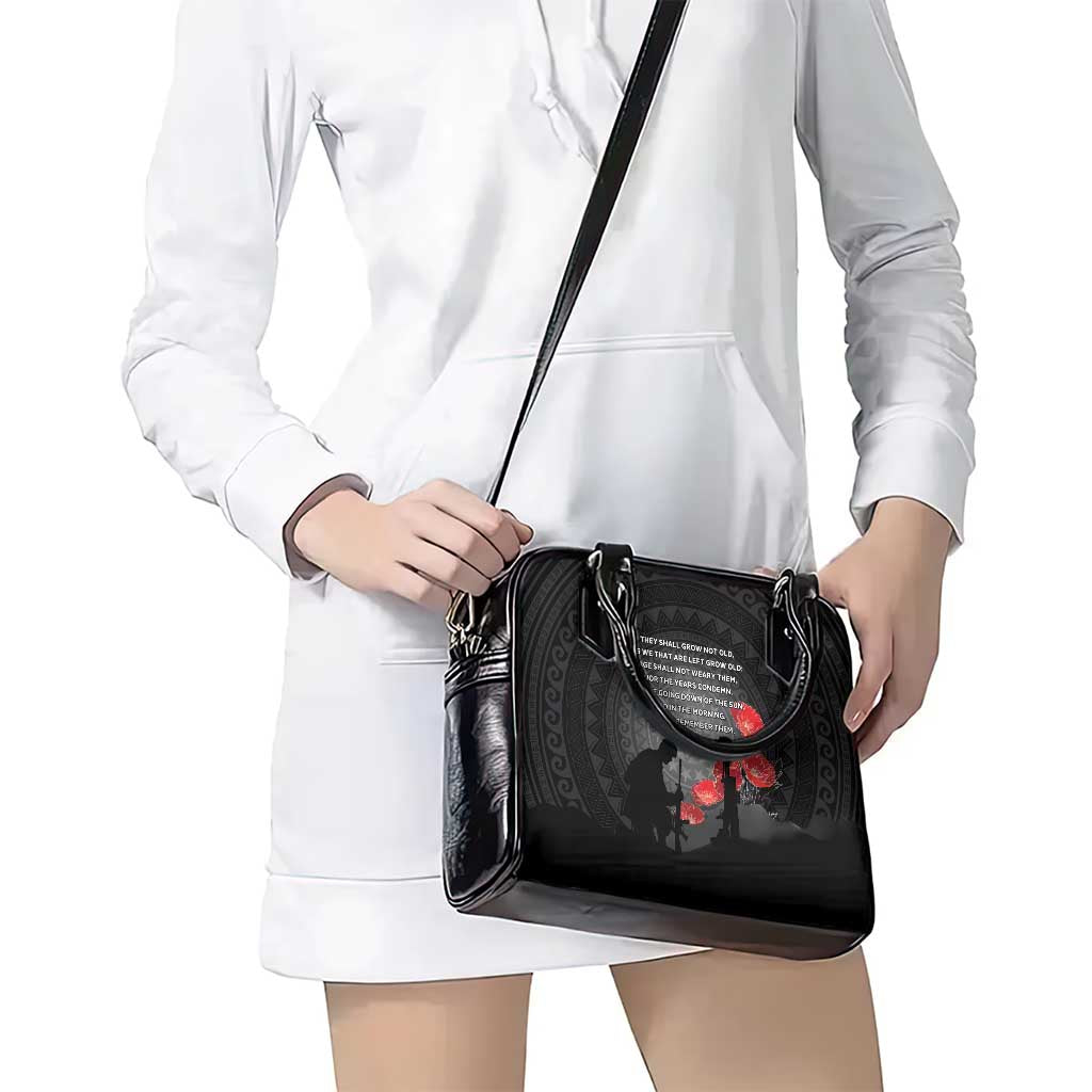 Cook Islands ANZAC Day Shoulder Handbag Soldier Silhouette Remembrance LT05 - Polynesian Pride