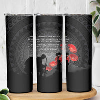 Cook Islands ANZAC Day Skinny Tumbler Soldier Silhouette Remembrance LT05 - Polynesian Pride