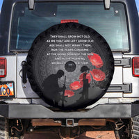 Cook Islands ANZAC Day Spare Tire Cover Soldier Silhouette Remembrance LT05 Black - Polynesian Pride