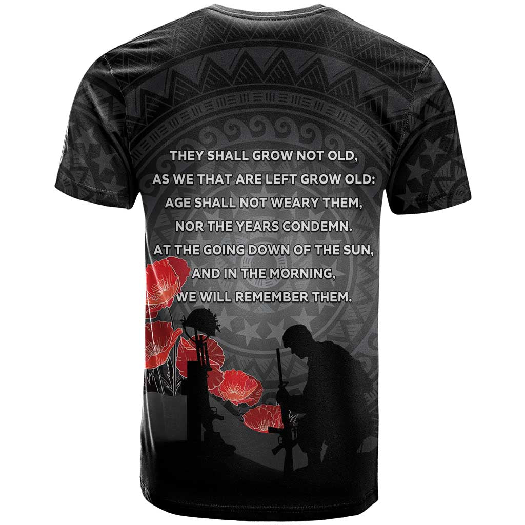Cook Islands ANZAC Day T Shirt Soldier Silhouette Remembrance LT05 - Polynesian Pride