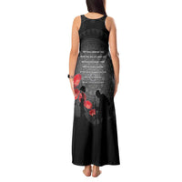 Cook Islands ANZAC Day Tank Maxi Dress Soldier Silhouette Remembrance LT05 - Polynesian Pride
