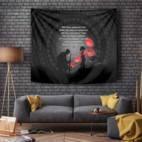 Cook Islands ANZAC Day Tapestry Soldier Silhouette Remembrance LT05 Black - Polynesian Pride