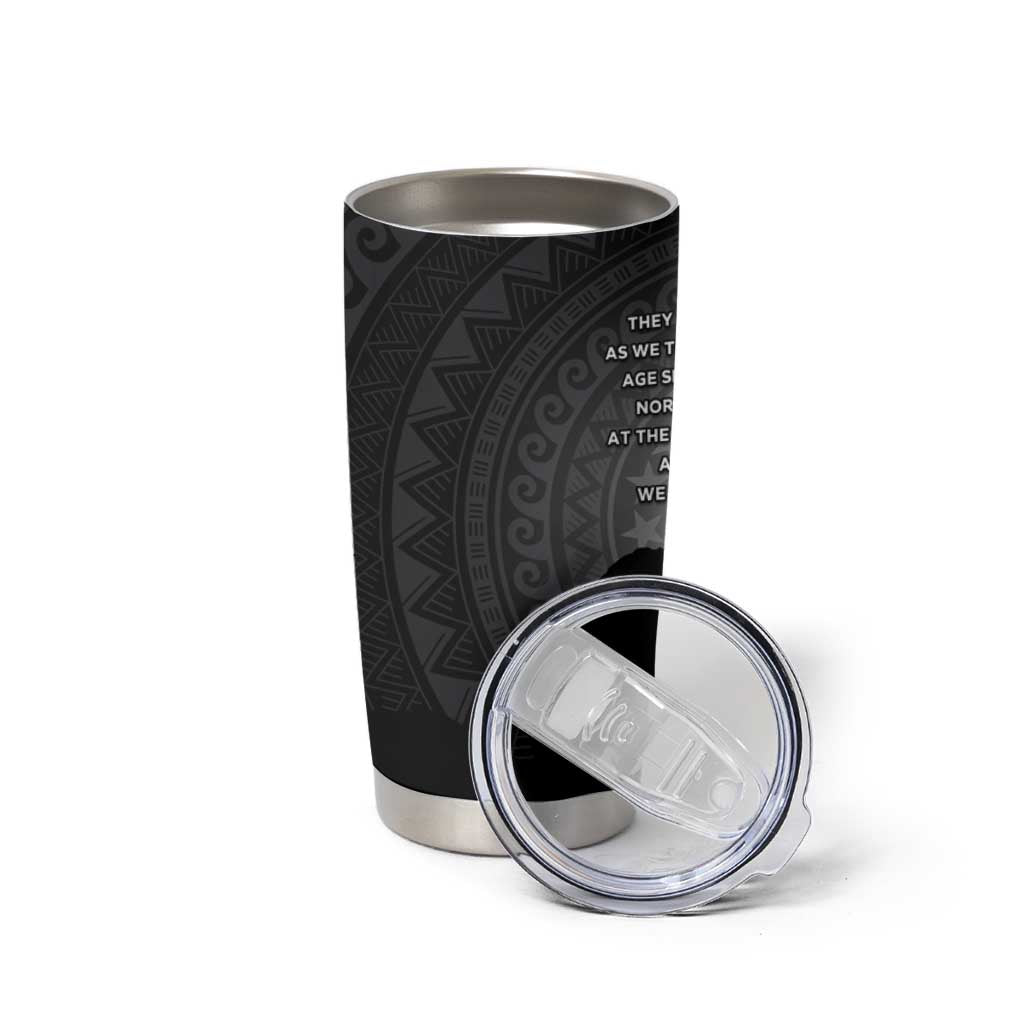 Cook Islands ANZAC Day Tumbler Cup Soldier Silhouette Remembrance LT05 - Polynesian Pride
