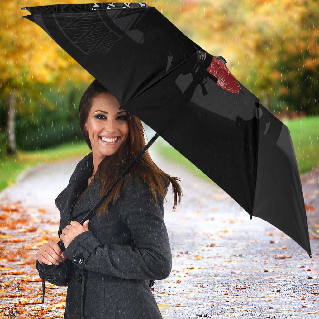 Cook Islands ANZAC Day Umbrella Soldier Silhouette Remembrance LT05 - Polynesian Pride