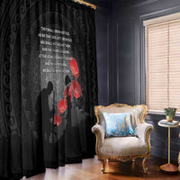 Cook Islands ANZAC Day Window Curtain Soldier Silhouette Remembrance LT05 - Polynesian Pride