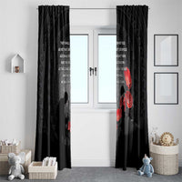 Cook Islands ANZAC Day Window Curtain Soldier Silhouette Remembrance LT05 - Polynesian Pride
