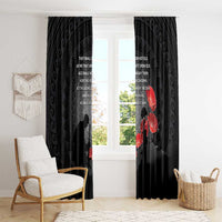 Cook Islands ANZAC Day Window Curtain Soldier Silhouette Remembrance LT05 - Polynesian Pride