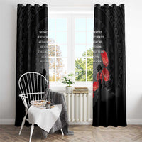 Cook Islands ANZAC Day Window Curtain Soldier Silhouette Remembrance LT05 - Polynesian Pride