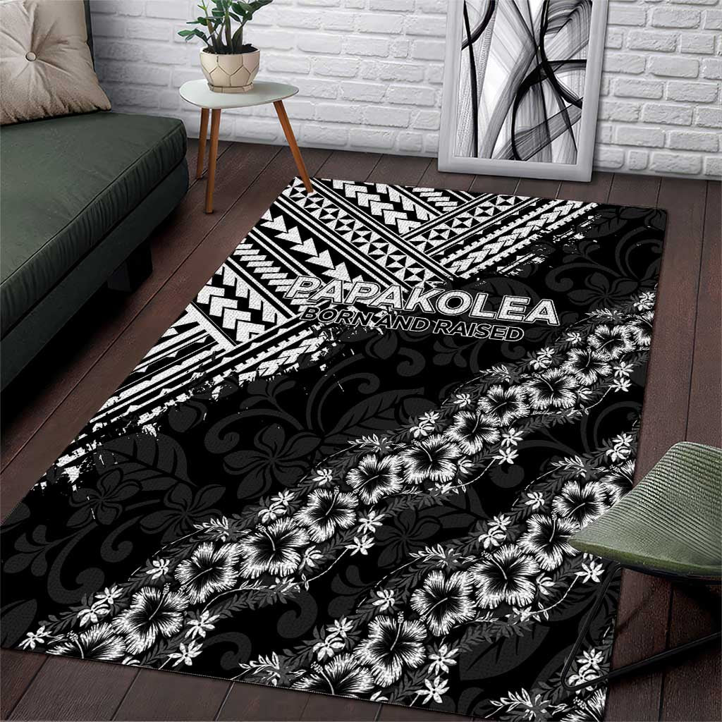 Hawaii Papakolea Born And Raised Area Rug Hawaiian Tribal Pattern