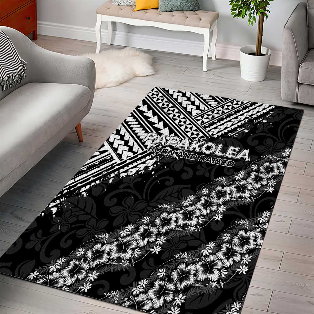 Hawaii Papakolea Born And Raised Area Rug Hawaiian Tribal Pattern