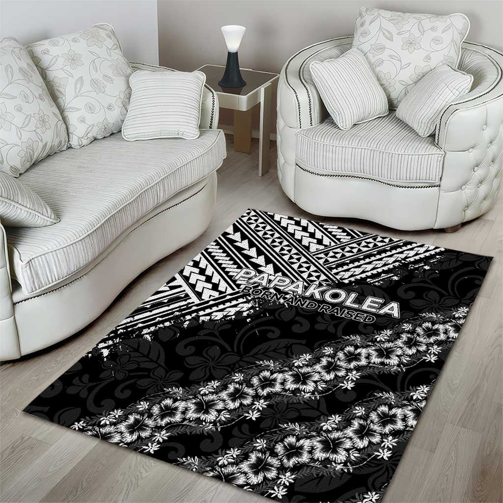 Hawaii Papakolea Born And Raised Area Rug Hawaiian Tribal Pattern