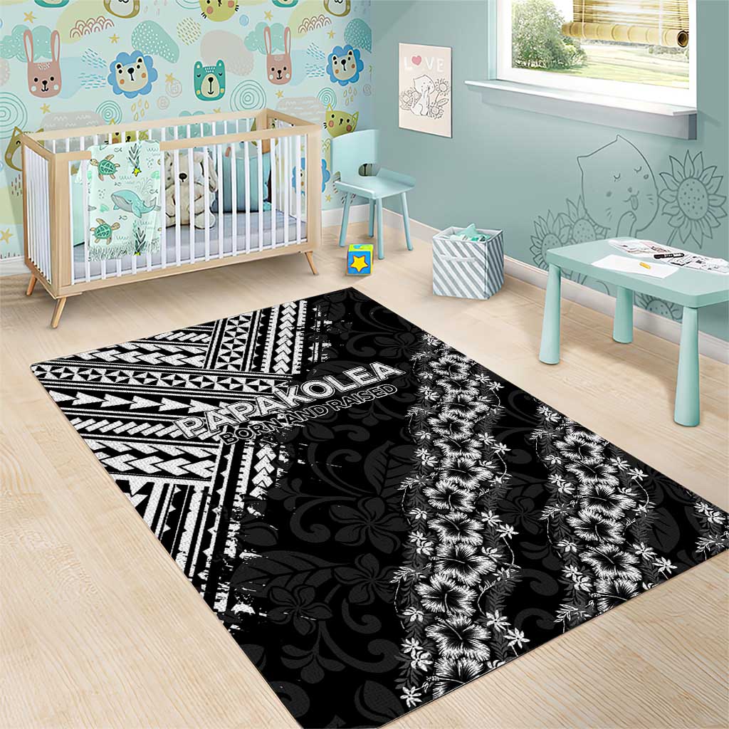Hawaii Papakolea Born And Raised Area Rug Hawaiian Tribal Pattern