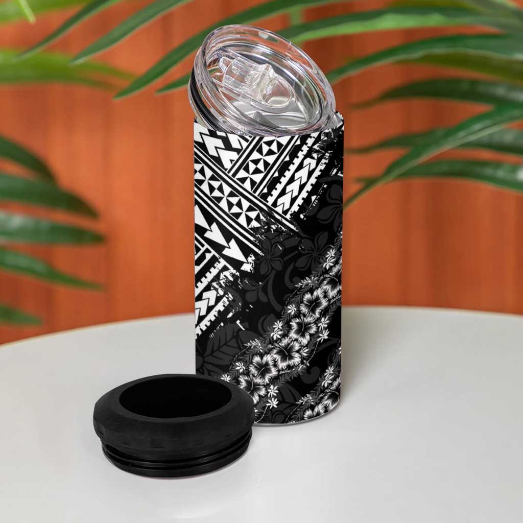 Hawaii Papakolea Born And Raised 4 in 1 Can Cooler Tumbler Hawaiian Tribal Pattern LT05 - Polynesian Pride