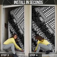 Hawaii Papakolea Born And Raised Door Cover Hawaiian Tribal Pattern LT05 - Polynesian Pride