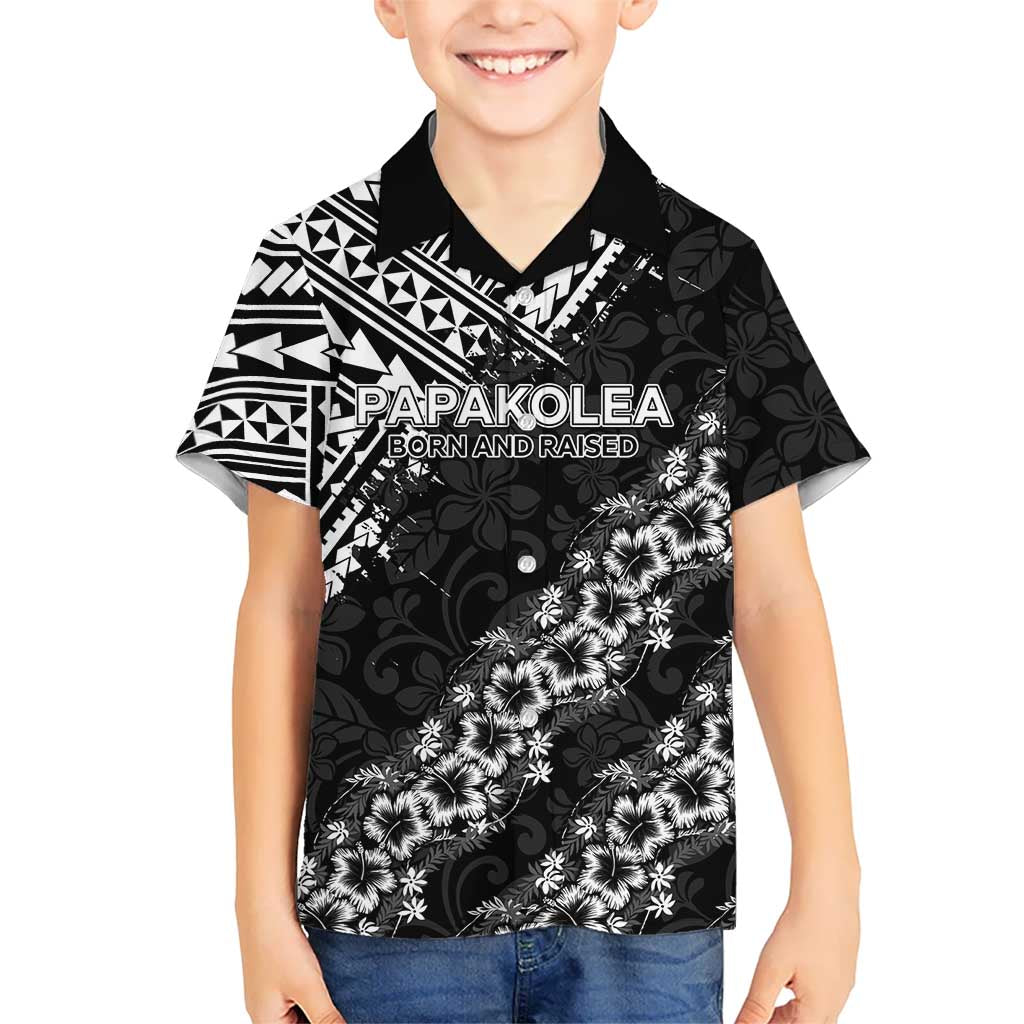 Hawaii Papakolea Born And Raised Family Matching Summer Maxi Dress and Hawaiian Shirt Hawaiian Tribal Pattern