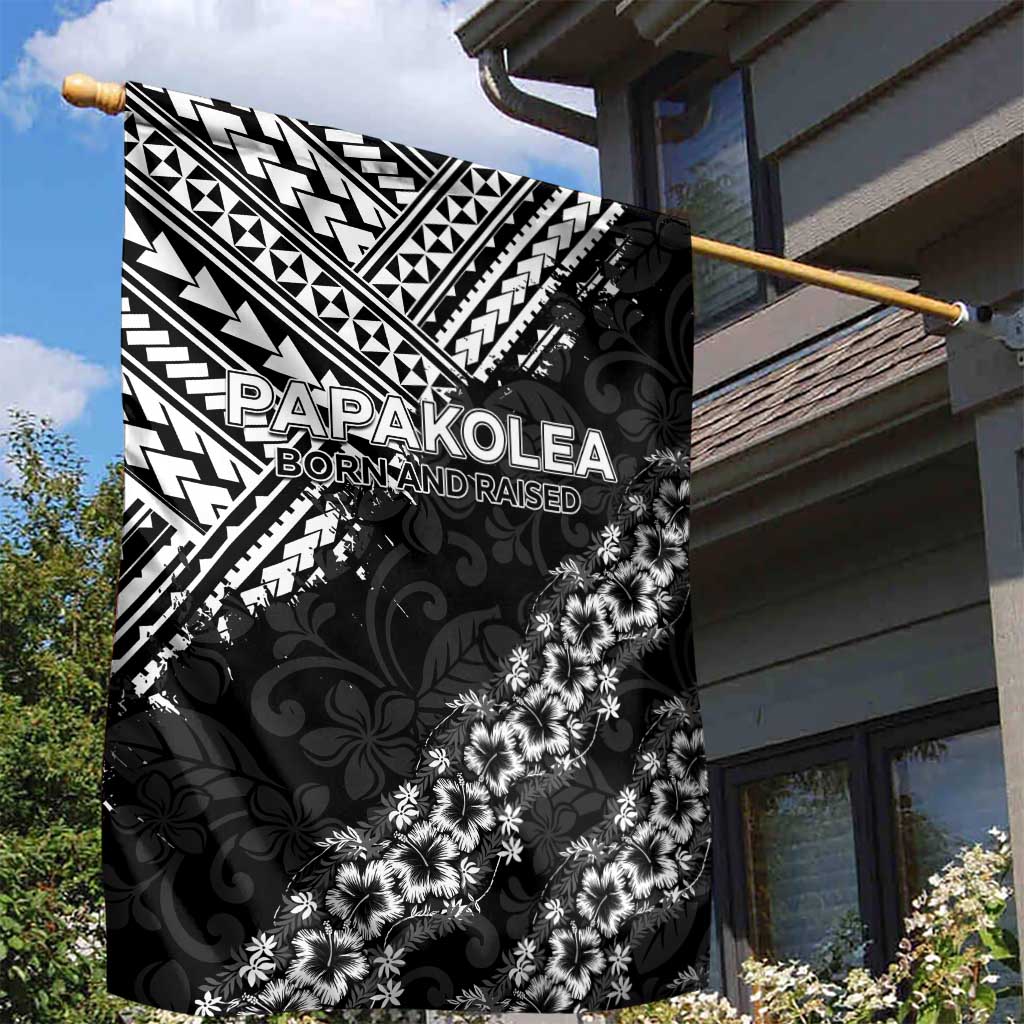 Hawaii Papakolea Born And Raised Garden Flag Hawaiian Tribal Pattern LT05 - Polynesian Pride