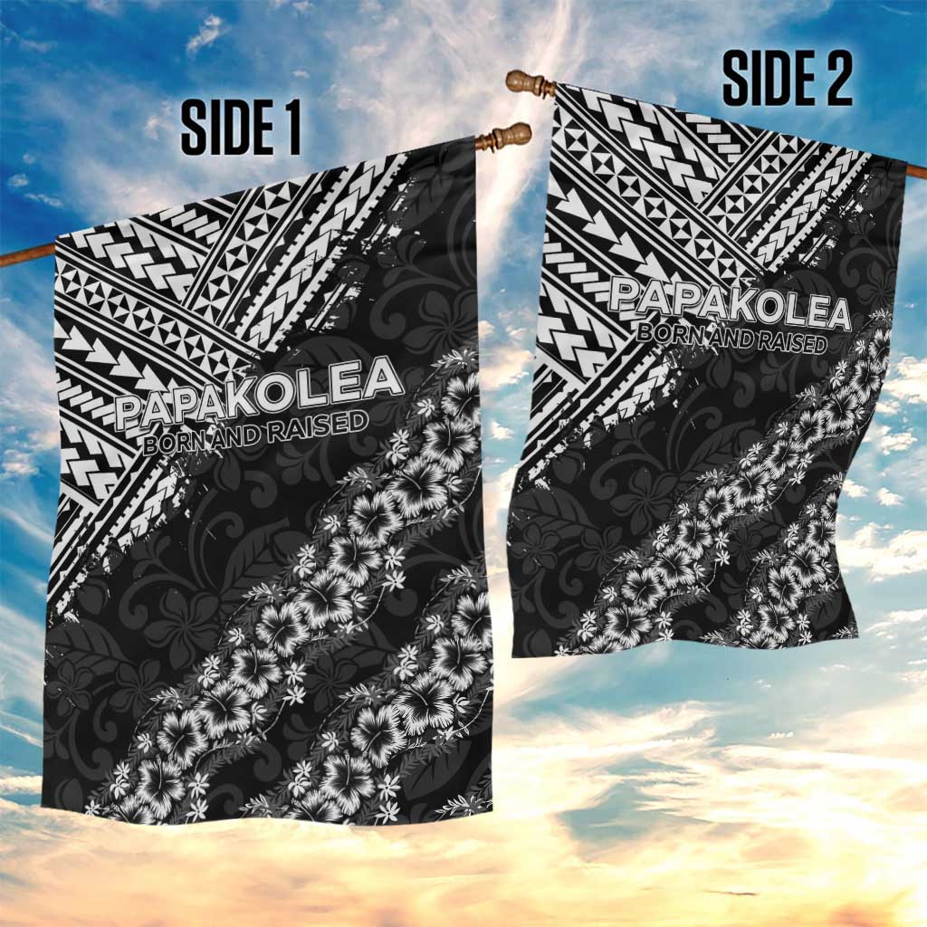 Hawaii Papakolea Born And Raised Garden Flag Hawaiian Tribal Pattern LT05 - Polynesian Pride