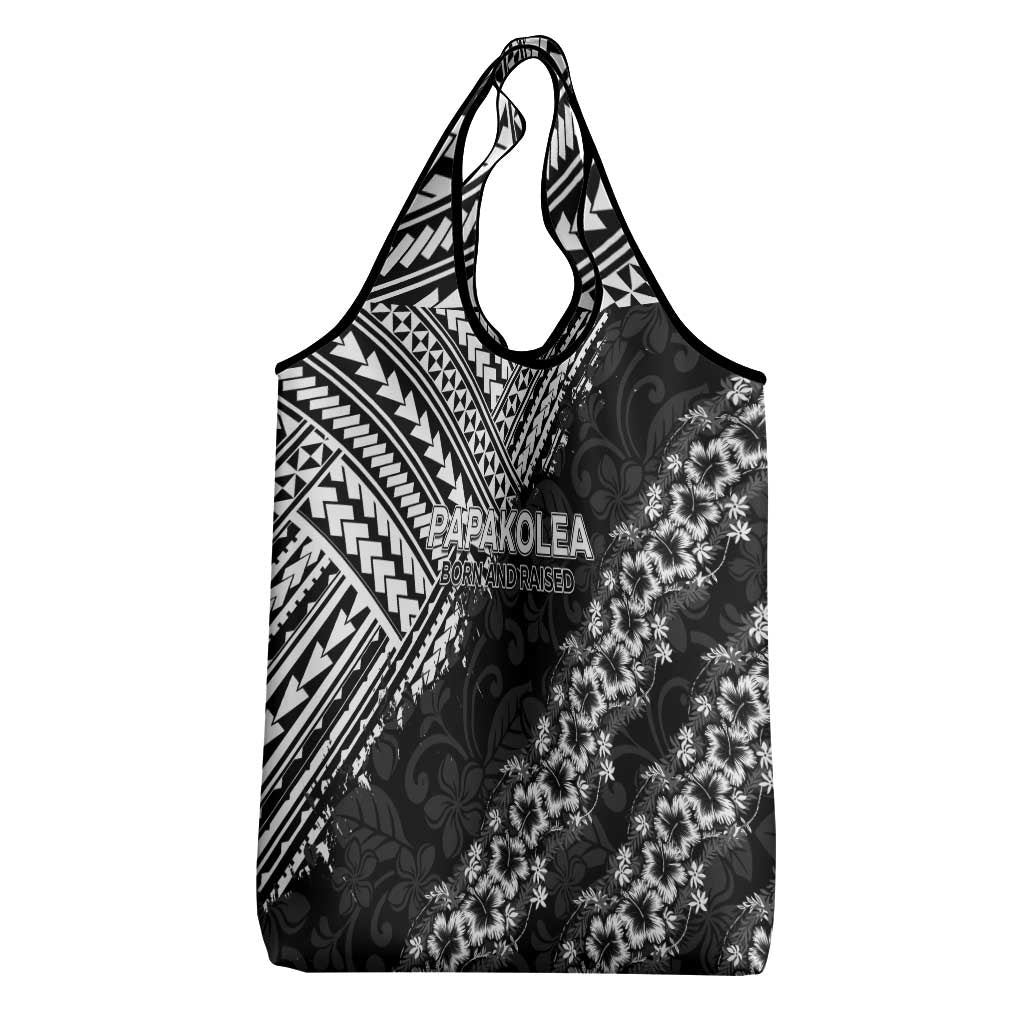 Hawaii Papakolea Born And Raised Grocery Bag Hawaiian Tribal Pattern