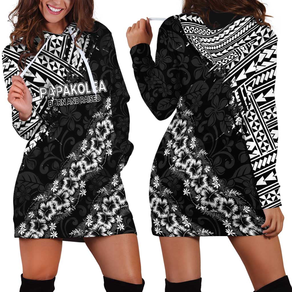 Hawaii Papakolea Born And Raised Hoodie Dress Hawaiian Tribal Pattern LT05 - Polynesian Pride