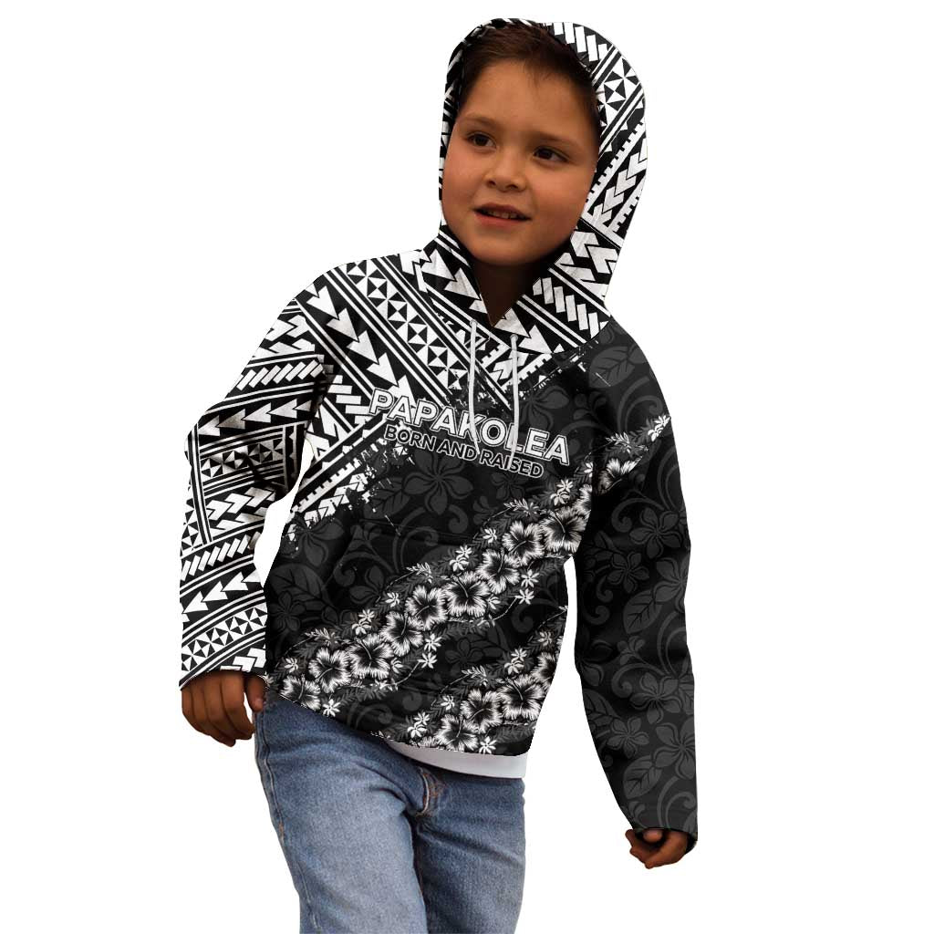 Hawaii Papakolea Born And Raised Kid Hoodie Hawaiian Tribal Pattern LT05 - Polynesian Pride