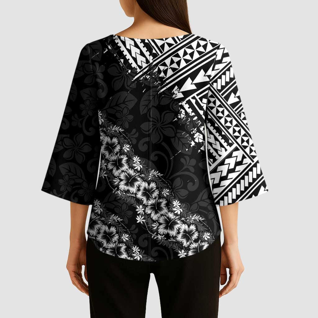 Hawaii Papakolea Born And Raised Kimono Sleeve Blouse Hawaiian Tribal Pattern LT05 - Polynesian Pride