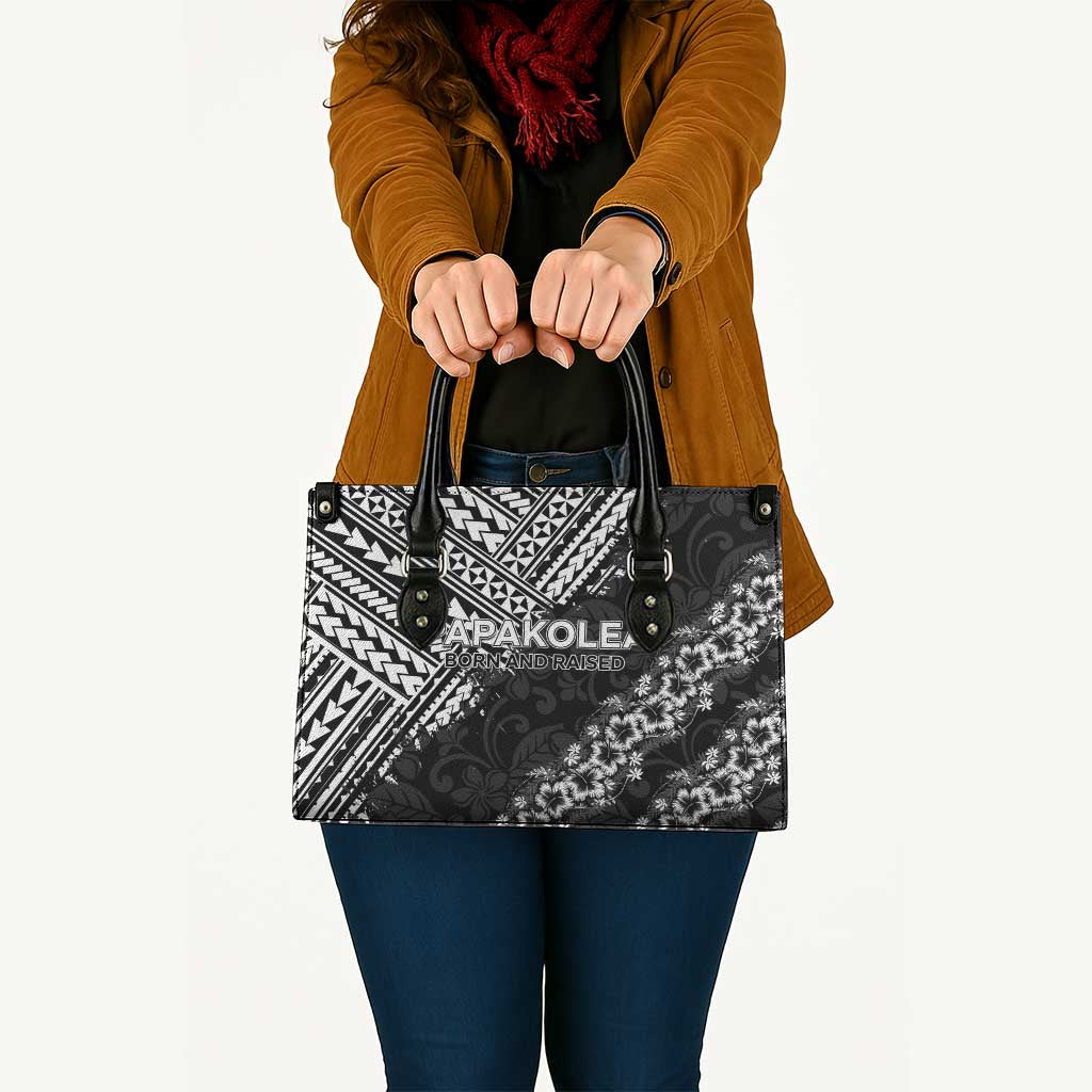 Hawaii Papakolea Born And Raised Leather Bag Hawaiian Tribal Pattern LT05 - Polynesian Pride