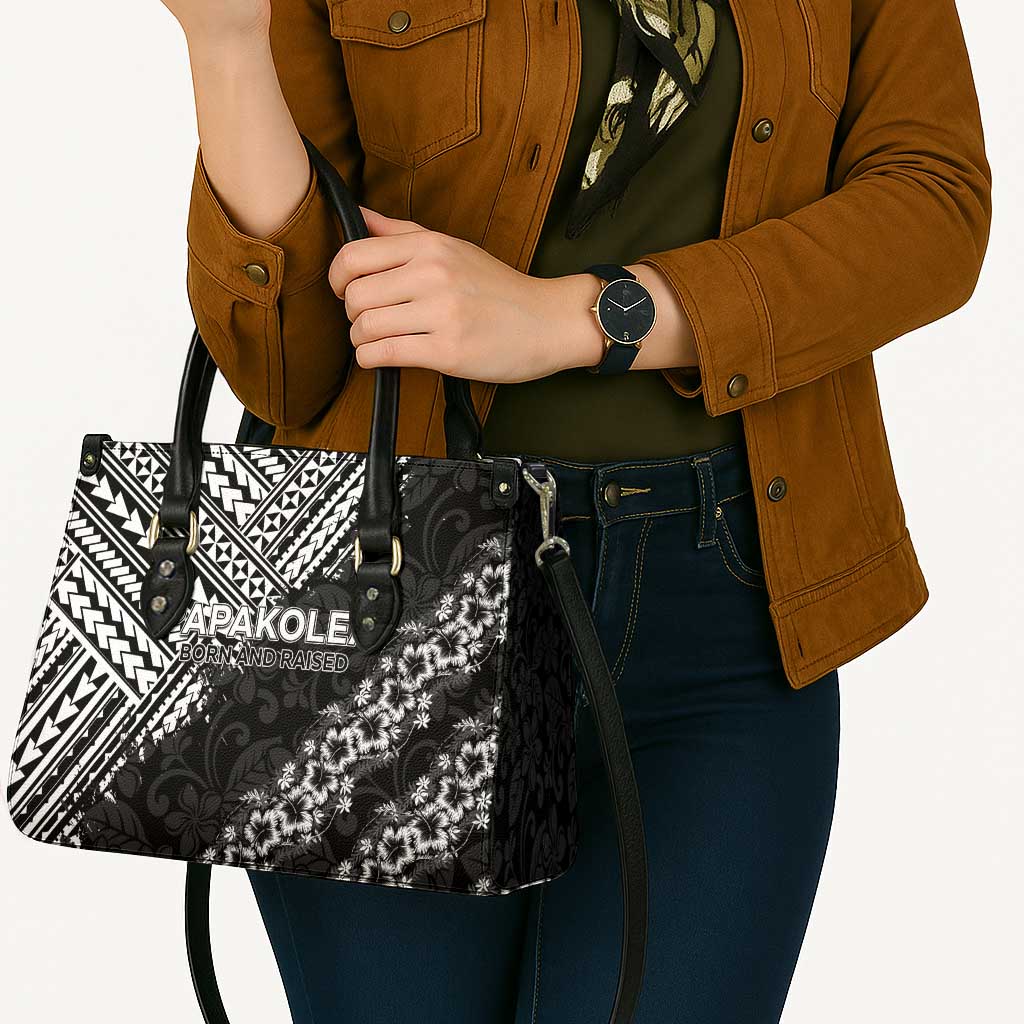 Hawaii Papakolea Born And Raised Leather Bag Hawaiian Tribal Pattern LT05 - Polynesian Pride