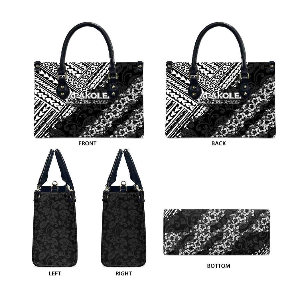 Hawaii Papakolea Born And Raised Leather Bag Hawaiian Tribal Pattern LT05 - Polynesian Pride