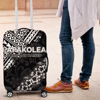 Hawaii Papakolea Born And Raised Luggage Cover Hawaiian Tribal Pattern LT05 Black - Polynesian Pride