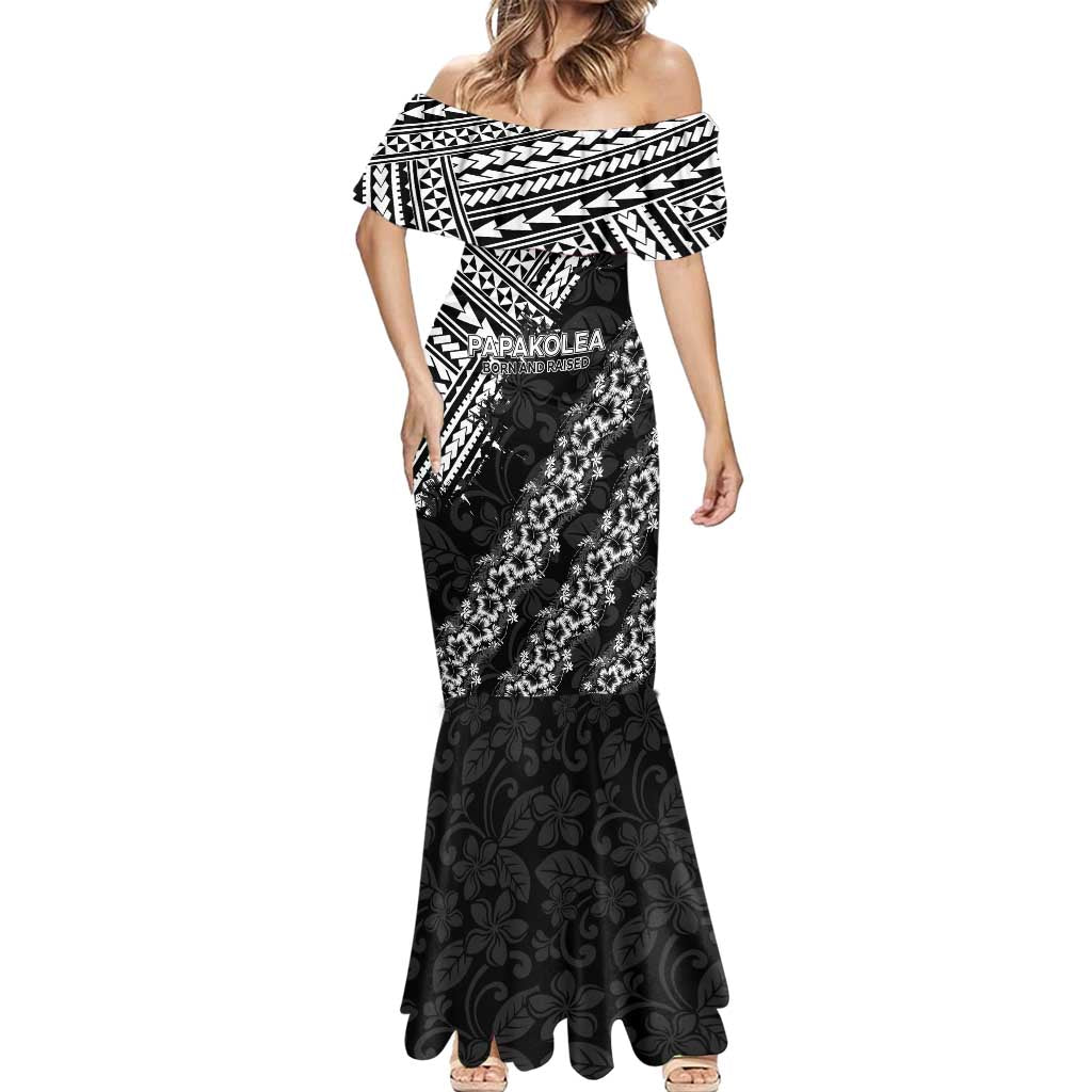 Hawaii Papakolea Born And Raised Mermaid Dress Hawaiian Tribal Pattern LT05 - Polynesian Pride