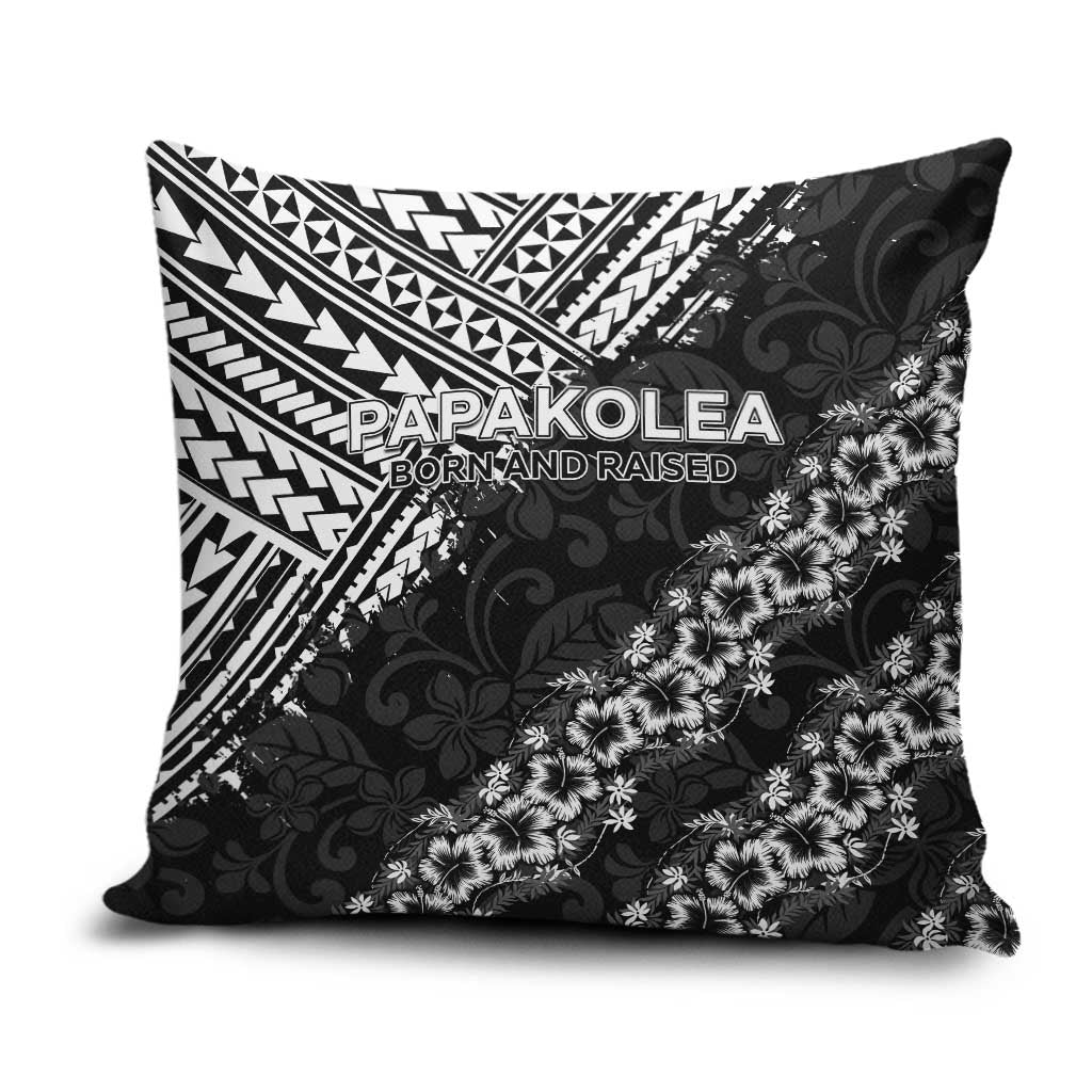 Hawaii Papakolea Born And Raised Pillow Cover Hawaiian Tribal Pattern LT05 Black - Polynesian Pride