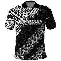 Hawaii Papakolea Born And Raised Polo Shirt Hawaiian Tribal Pattern LT05 Black - Polynesian Pride