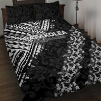 Hawaii Papakolea Born And Raised Quilt Bed Set Hawaiian Tribal Pattern LT05 Black - Polynesian Pride