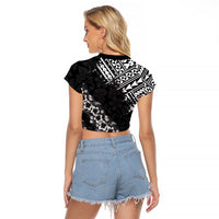 Hawaii Papakolea Born And Raised Raglan Cropped T Shirt Hawaiian Tribal Pattern LT05 - Polynesian Pride