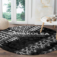 Hawaii Papakolea Born And Raised Round Carpet Hawaiian Tribal Pattern LT05 - Polynesian Pride