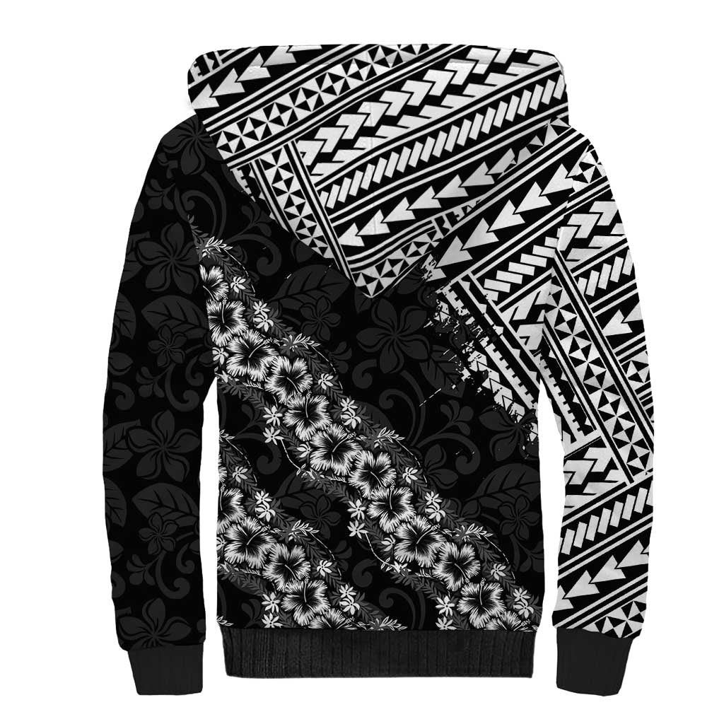 Hawaii Papakolea Born And Raised Sherpa Hoodie Hawaiian Tribal Pattern LT05 - Polynesian Pride