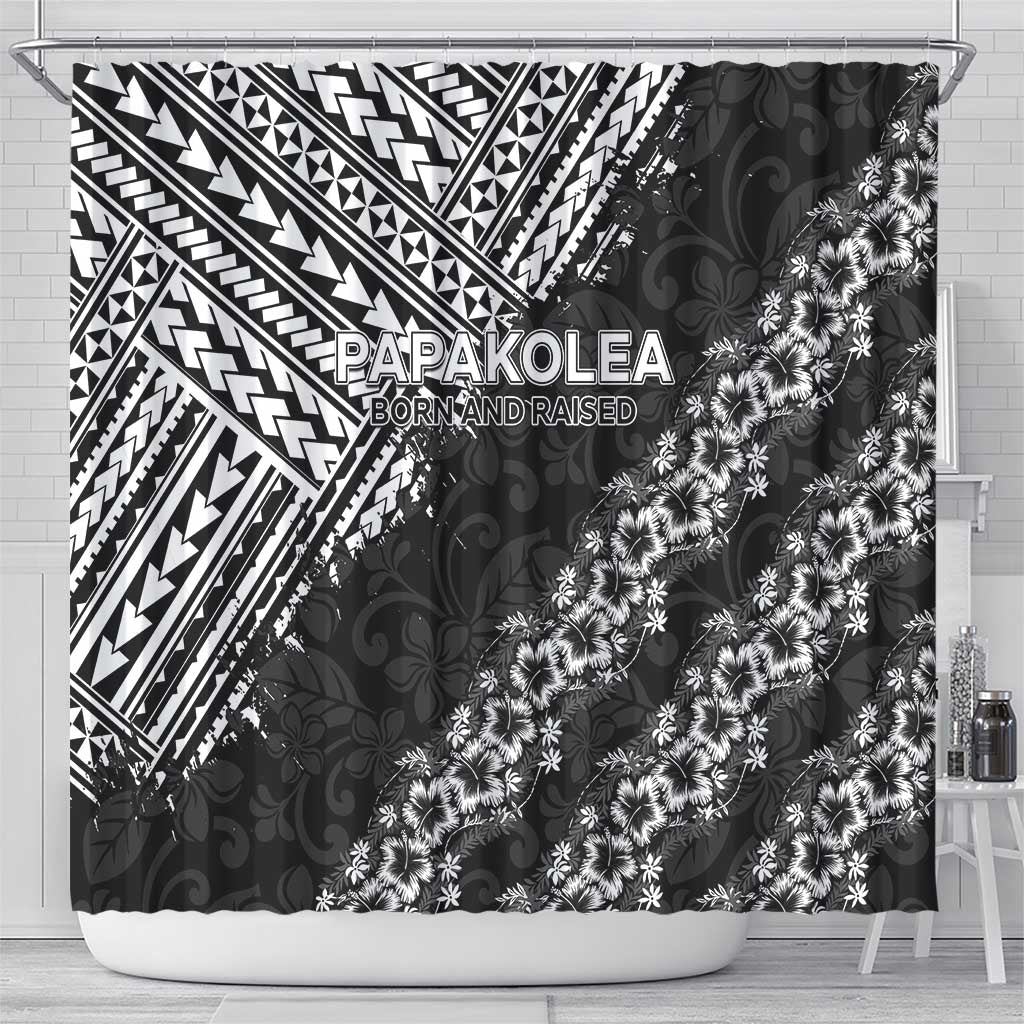 Hawaii Papakolea Born And Raised Shower Curtain Hawaiian Tribal Pattern