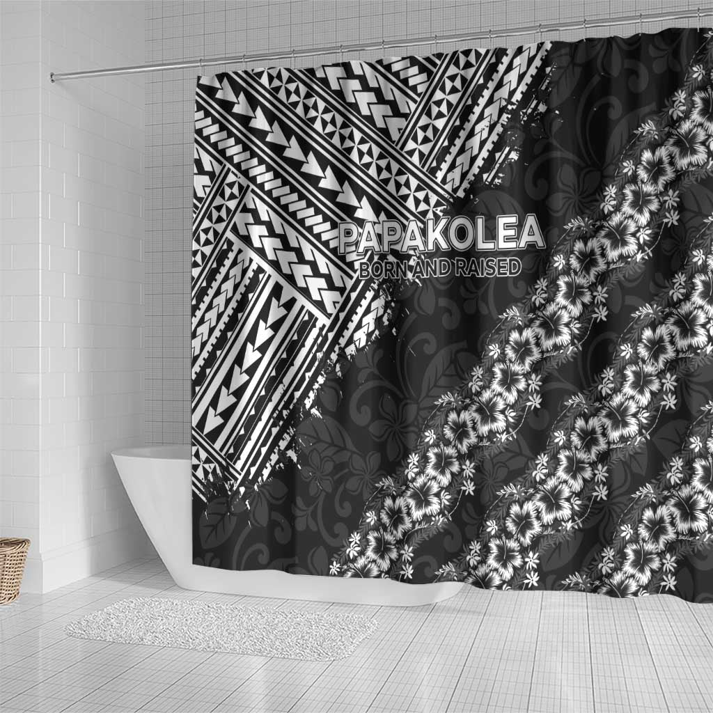 Hawaii Papakolea Born And Raised Shower Curtain Hawaiian Tribal Pattern