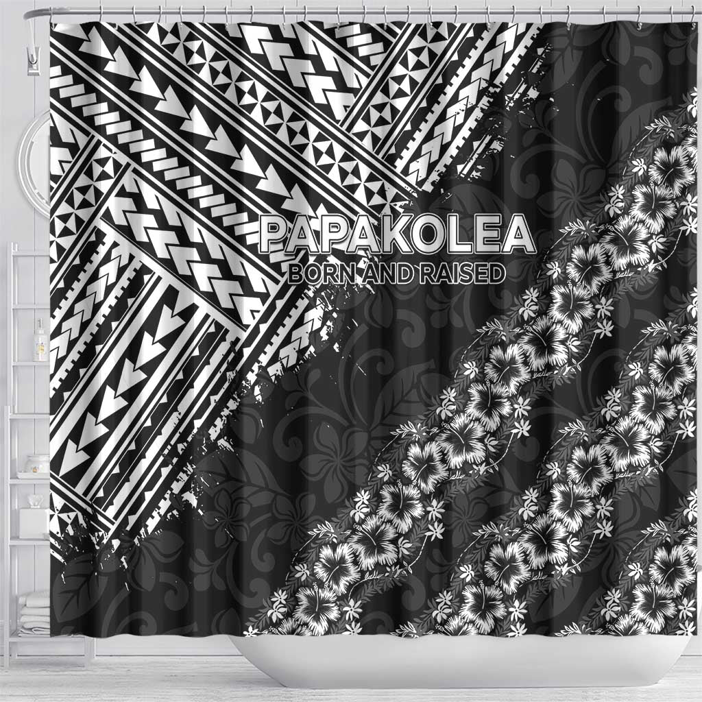 Hawaii Papakolea Born And Raised Shower Curtain Hawaiian Tribal Pattern