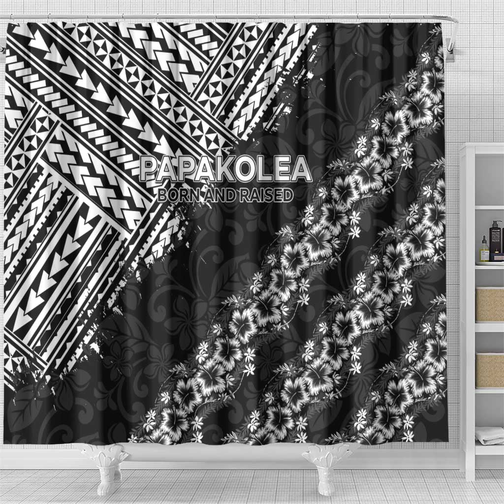 Hawaii Papakolea Born And Raised Shower Curtain Hawaiian Tribal Pattern